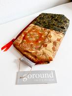 Make-up etui tasje toilettas velvet GoRound goud oranje, Ophalen of Verzenden, Nieuw, Overige kleuren, Softcase