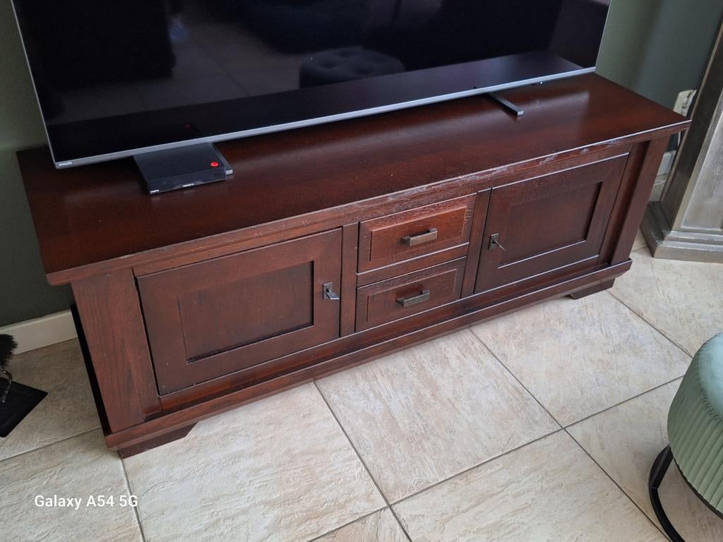 Tv meubel massief eiken, Huis en Inrichting, Kasten | Televisiemeubels, Ophalen, 25 tot 50 cm, Eikenhout, Minder dan 100 cm