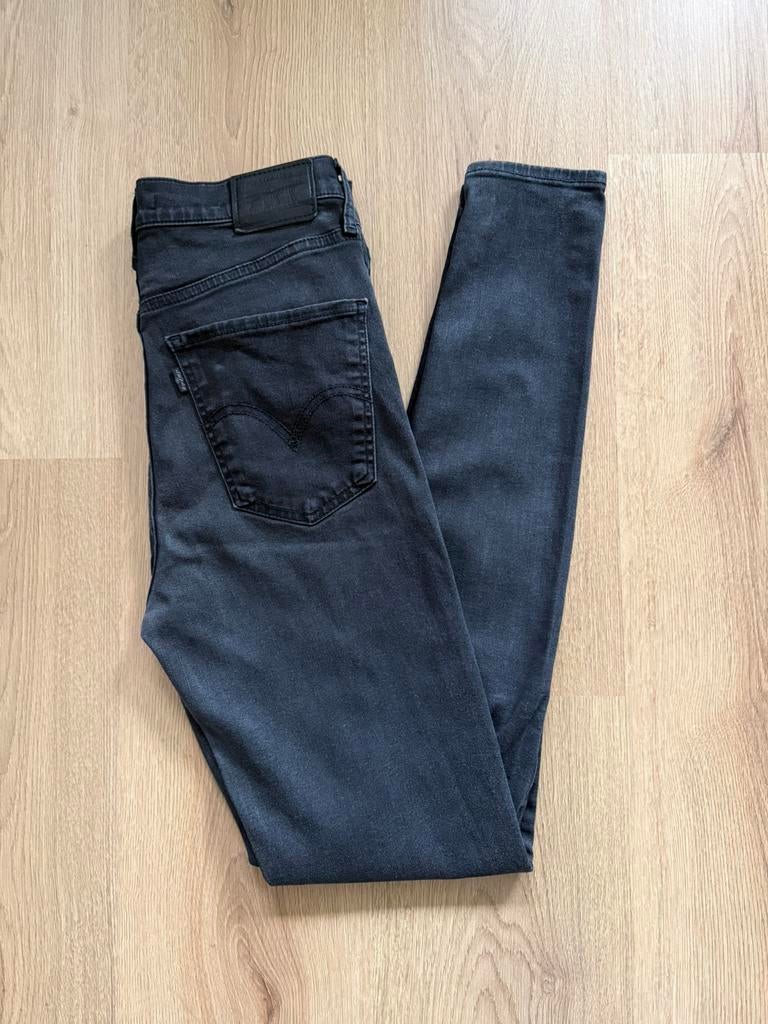 Levi’s Mile High Super Skinny Jeans Zwart • Maat W28 L32, Ophalen of Verzenden, Gedragen, Zwart, W28 - W29 (confectie 36)