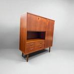 Vintage teaken barkast / kast, Ophalen, Gebruikt, 50 tot 70 cm, 105 cm of meer