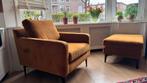 Design Fauteuil en hocker van sofacompany, Ophalen, Zo goed als nieuw, Stof