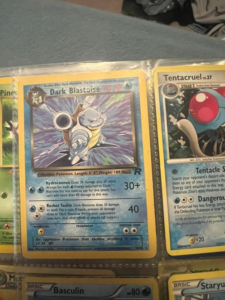 Dark blastoise 1st edition, Ophalen of Verzenden, Gebruikt, Losse kaart