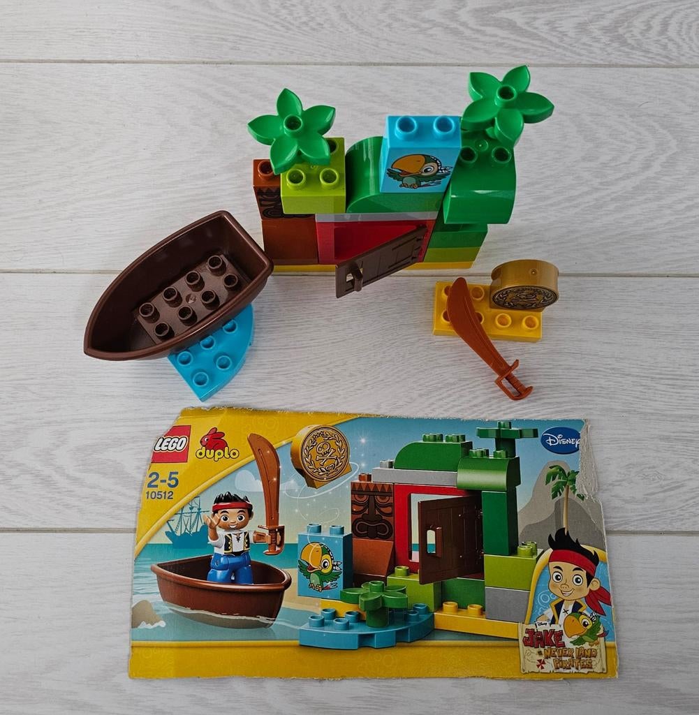 Lego Duplo 10512 Pirateneiland - Compleet!, Ophalen of Verzenden, Gebruikt, Complete set, Duplo