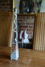 glazen fles sfeer brander - kandelaar - met schelpen, Overige materialen, Ophalen of Verzenden, Zo goed als nieuw, Kandelaar
