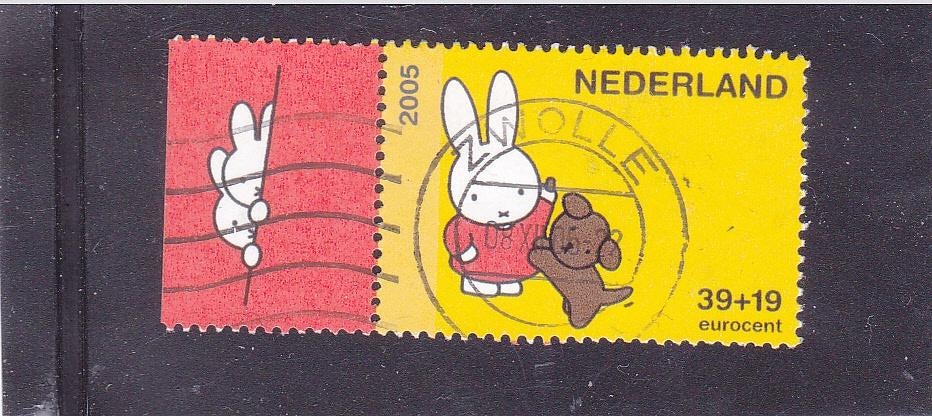 postzegel Nederland  met Tab, Verzenden, Na 1940, Gestempeld