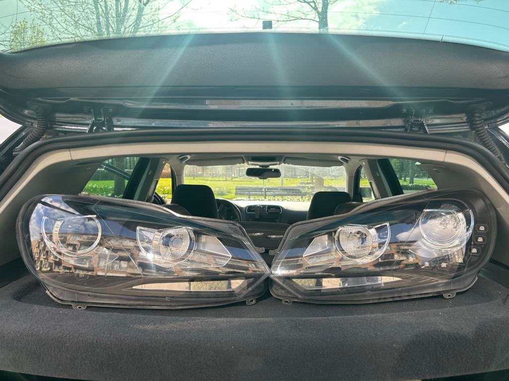 Golf 6 Xenon LED Koplampen en buitenspiegel kappen, Auto-onderdelen, Verlichting, Ophalen of Verzenden, Gebruikt, Volkswagen