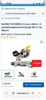 Dewalt afkortzaag, Ophalen, 70 mm of meer, Zo goed als nieuw, Afkortzaag