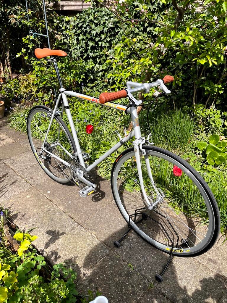 Gerestaureerd Peugeot Retro Flatbar Racefiets Wielrenfiets, 59 cm of meer, Ophalen of Verzenden, Peugeot, Jaren '60 of nieuwer