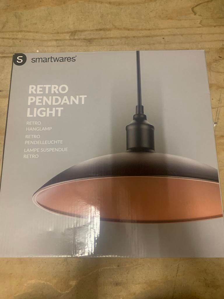 Retro Hanglamp Brons - Smartwares, Ophalen of Verzenden, Zo goed als nieuw, Metaal, Minder dan 50 cm