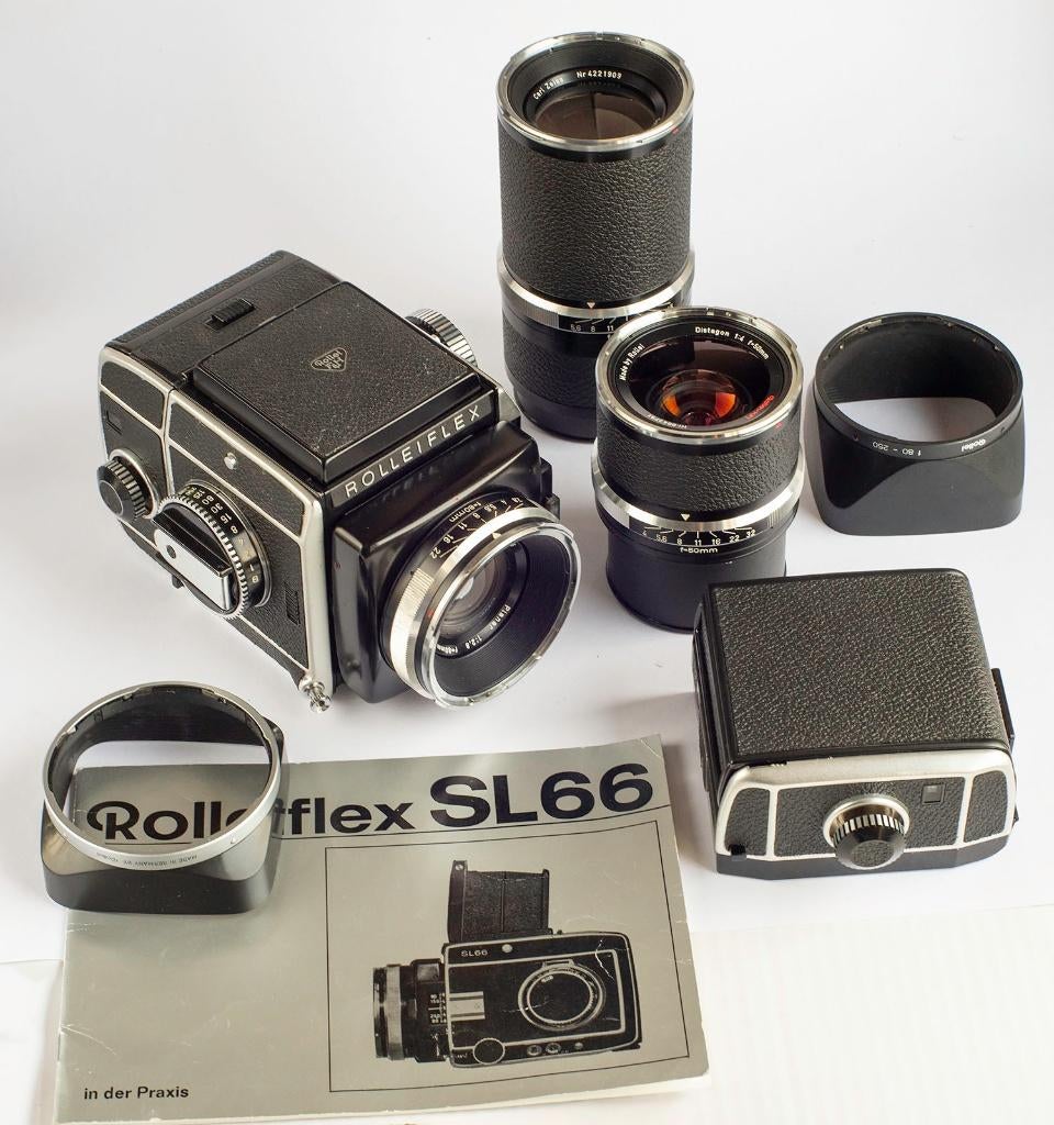Rolleiflex SL66 set, Ophalen of Verzenden, Zo goed als nieuw, Spiegelreflex, Overige Merken