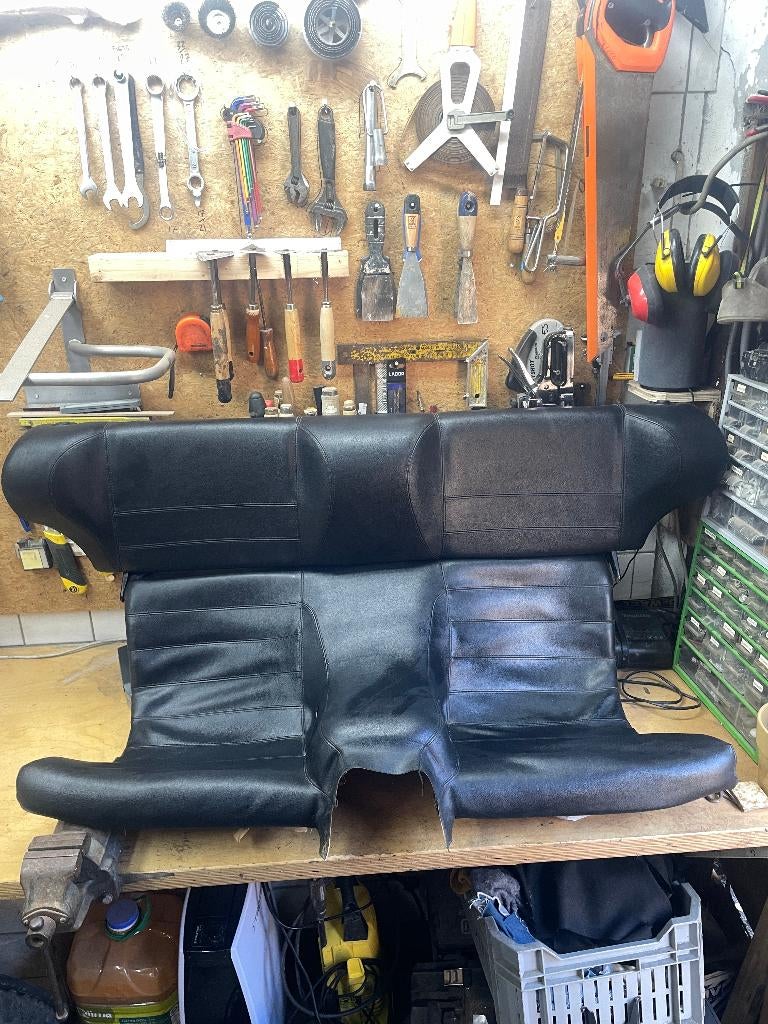 Achterbank Porsche 944 zwart, volledig leer, goede staat!, Ophalen of Verzenden, Gebruikt, Porsche