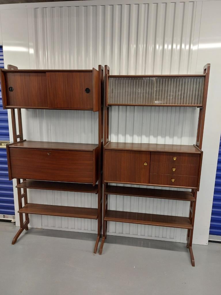 Simpla Lux Wandsysteem Jaren '60 - Vintage Design, Huis en Inrichting, Kasten | Overige, Ophalen