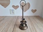 Mooie Vintage Wand - Tafel Kandelaar Draagbaar Koper Messing, Gebruikt, 25 tot 50 cm, Verzenden, Kandelaar