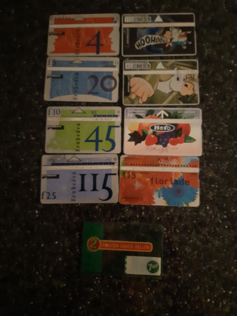 Set 9 verschillende Nederlandse oude Telefoonkaarten, Verzamelen, Ophalen of Verzenden, Nederland