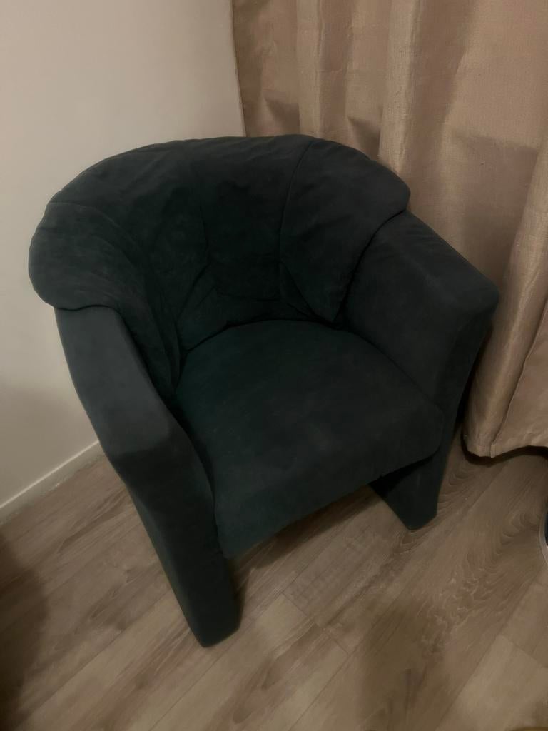 Gratis groene stoel, Ophalen, Gebruikt, Stof, 75 tot 100 cm