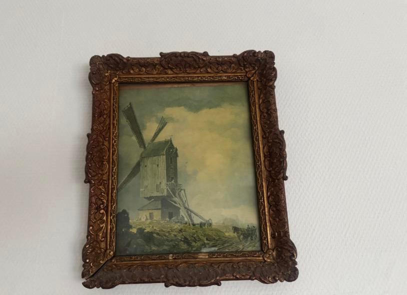 Landweg met molen 20e eeuw, Ophalen of Verzenden