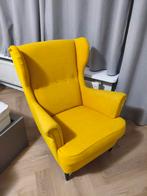 Ikea Strandmon oorfauteuil - Geel, Ophalen, 75 tot 100 cm, Klassiek, Modern, Scandinavisch, Zo goed als nieuw