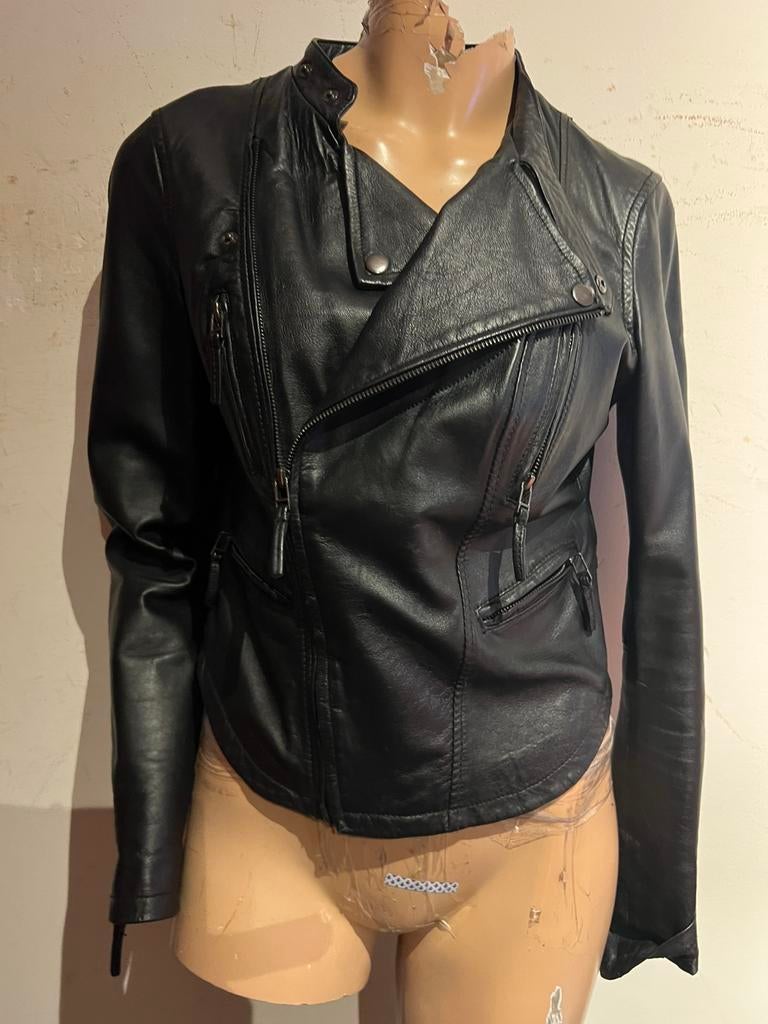 ZARA jack echt lams leer maat m zgan, Maat 38/40 (M), F, Zwart, Ophalen of Verzenden