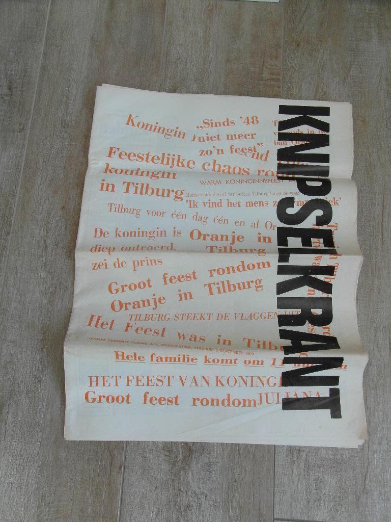 Krant 1973; koninklijke familie in Brabant, Verzamelen, Koninklijk Huis en Royalty, Ophalen of Verzenden, Gebruikt, Nederland
