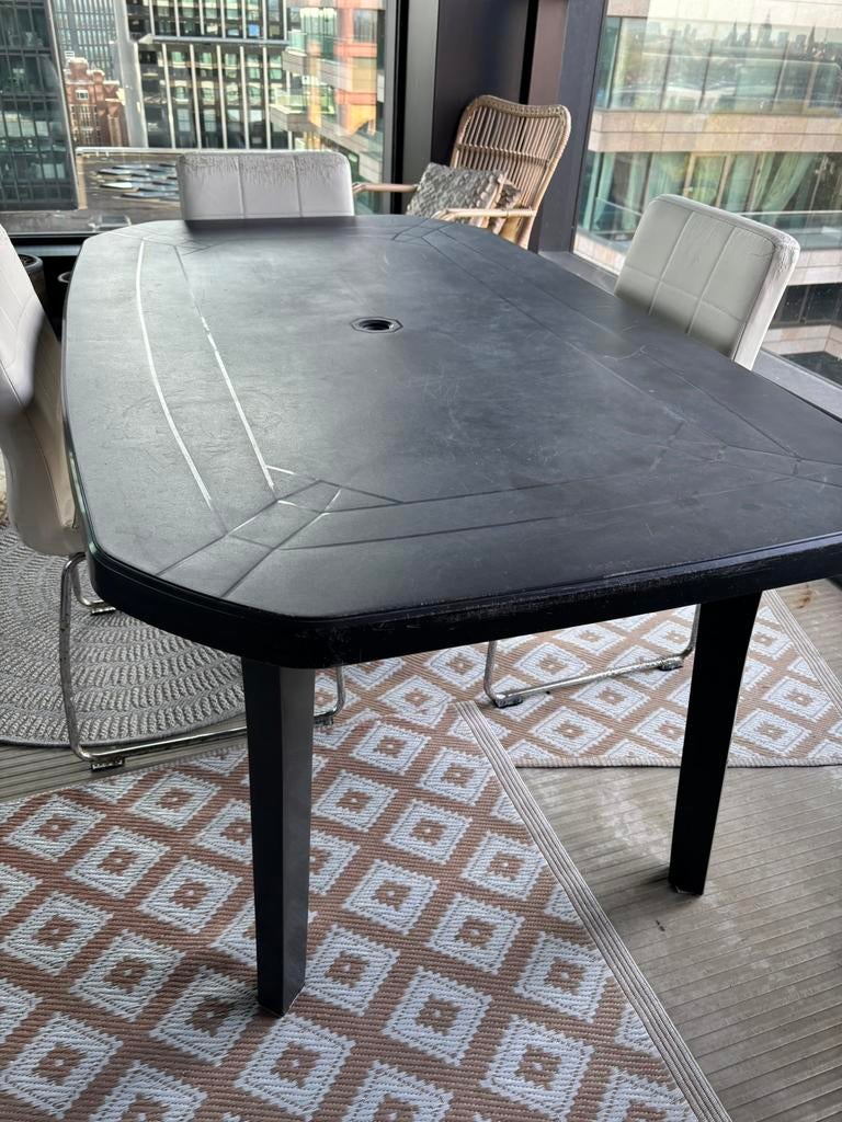 Tuintafel, Tuin en Terras, Tuintafels, Ophalen, Gebruikt, Rechthoekig, Kunststof