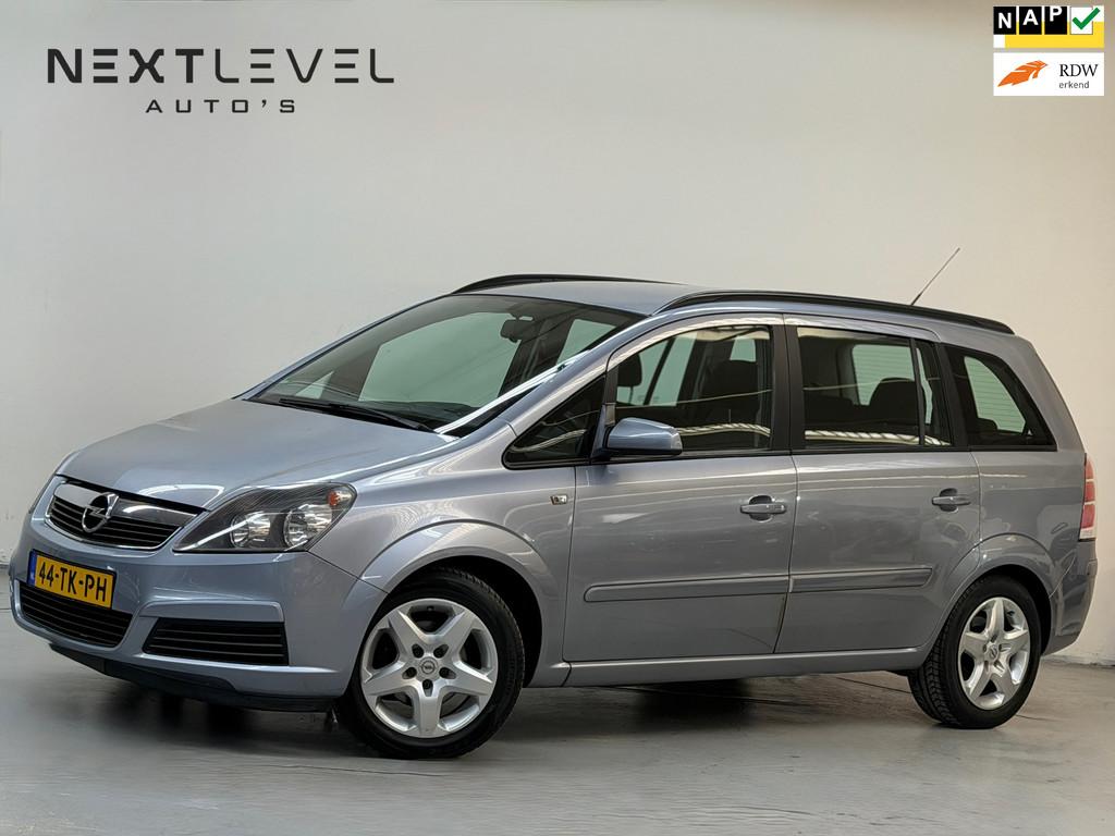 Opel Zafira 1.8 Business 7 Personen Nette Auto 2e Eigenaar L, Auto's, Stof, Gebruikt, Zwart, 4 cilinders