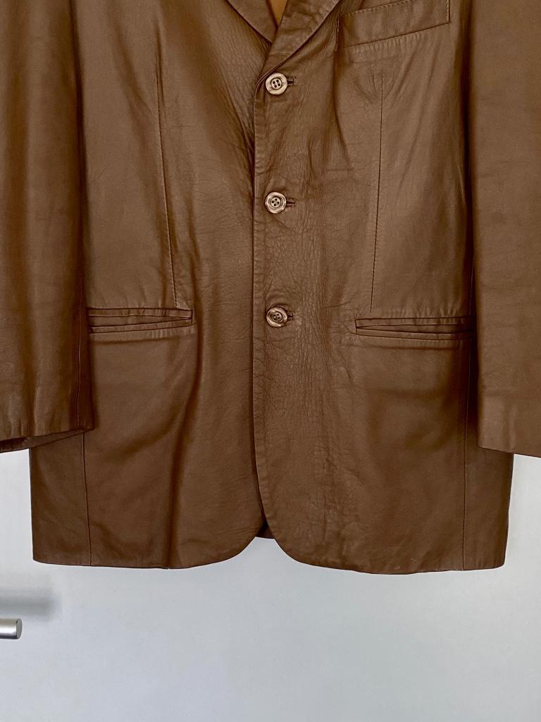 i601 Echt leren jasje mt. 50=M blazer colbert jas bruin leer, Kleding | Heren, Kostuums en Colberts, Ophalen of Verzenden, Zo goed als nieuw