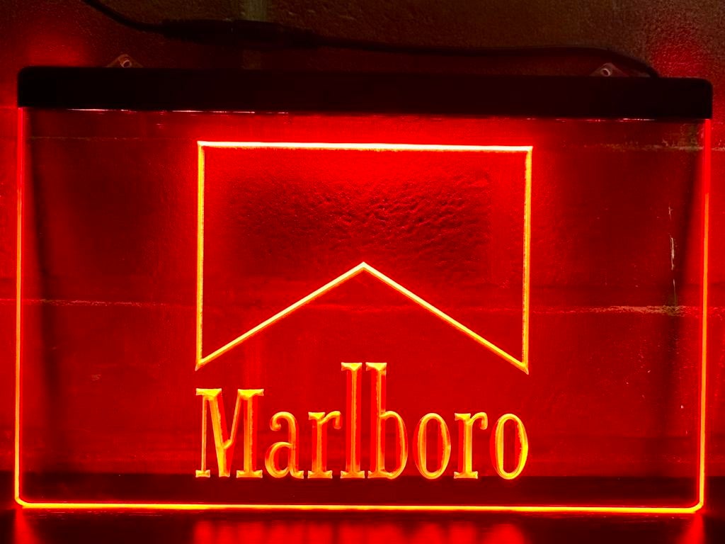 Led lichtbord MARLBORO 3d neon look, Verzamelen, Ophalen of Verzenden, Nieuw, Lichtbak of (neon) lamp