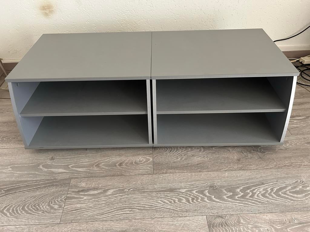 2 grijze houten kastjes - 60x56x36 cm - Goede staat - gratis, Huis en Inrichting, Kasten | Overige, Gebruikt, Ophalen