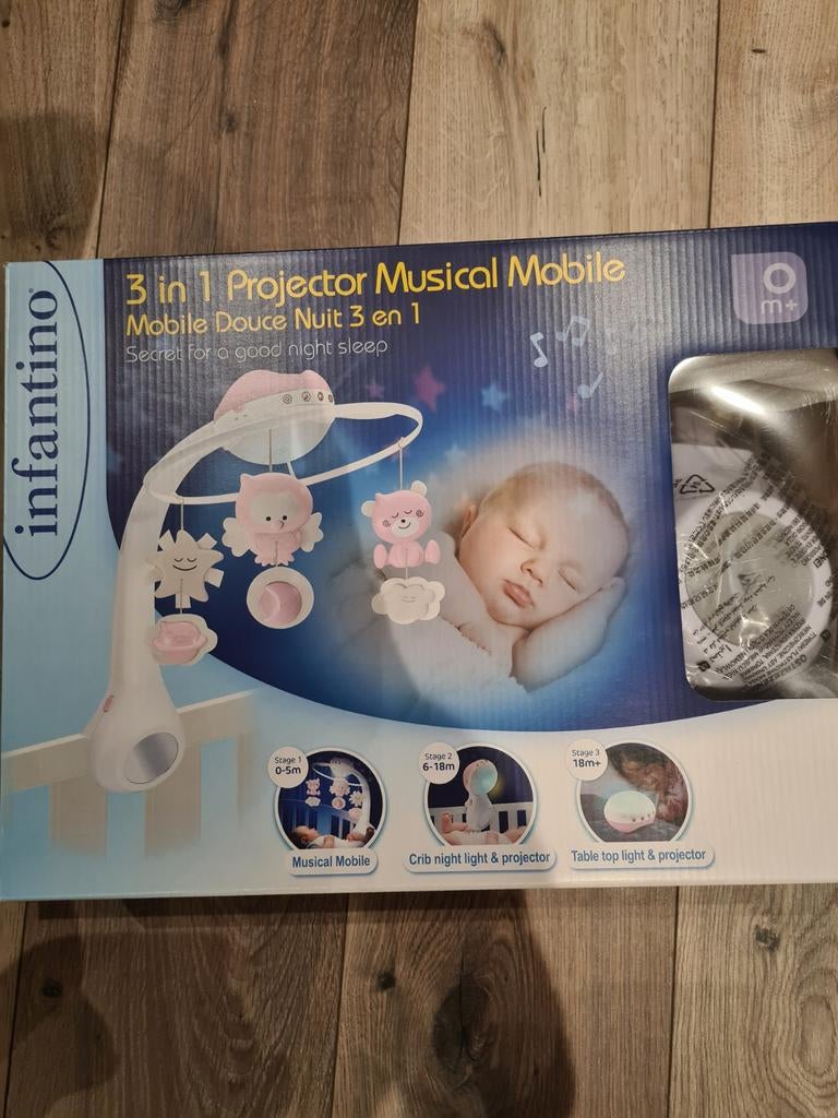 Infantino 3-in-1 Projector Musical Mobile, Ophalen of Verzenden