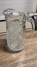 Glazen kan en diverse glazen met geslepen patroon, Antiek en Kunst, Ophalen