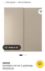 Nieuwe beige Pax kastdeuren (1x nieuw, 1x beschadigd), Ophalen, Overige materialen, Gebruikt, 200 cm of meer