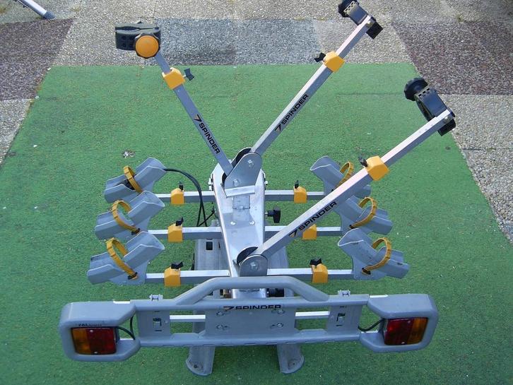 Mooie kantelbare Spinder Falcon fietsendrager voor 3 fietsen, Auto diversen, Fietsendragers, Zo goed als nieuw, Trekhaakdrager