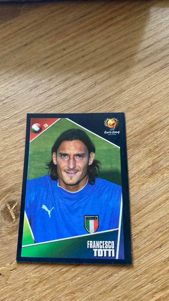 Panini totti ek 2004, Ophalen of Verzenden, Zo goed als nieuw, Buitenlandse clubs, Poster, Plaatje of Sticker