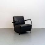 2x Leolux Scylla Fauteuil Laag Zwart Leer – Zwart, Niet ingevuld, Niet ingevuld, Niet ingevuld