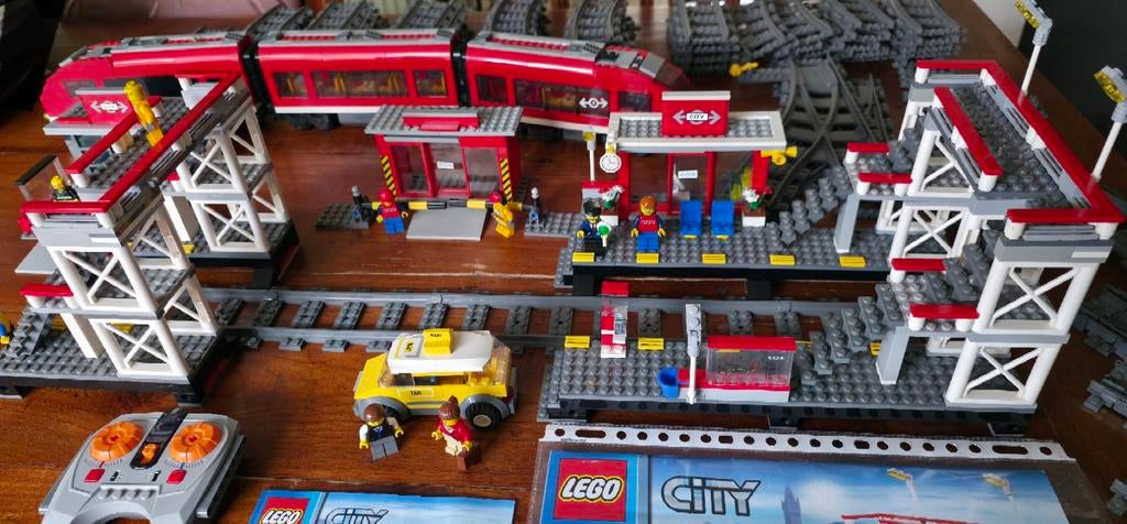 Lego Passagierstrein 7938+spoorwegstation 7937 extra rails!!, Ophalen of Verzenden