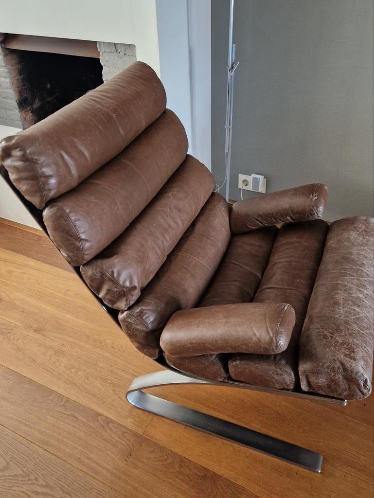 COR Sinus fauteuil, Ophalen, Gebruikt, Bruin, Leer