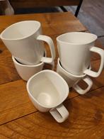 Set van 5 Witte Koffiemokken - Stijlvol en Tijdloos, Huis en Inrichting, Ophalen, Zo goed als nieuw, Overige stijlen, Kop(pen) en/of Schotel(s)