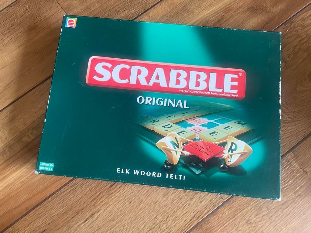 Scrabble Origineel Bordspel - Woordspel, Hobby en Vrije tijd, Gezelschapsspellen | Bordspellen, Drie of vier spelers, Ophalen of Verzenden