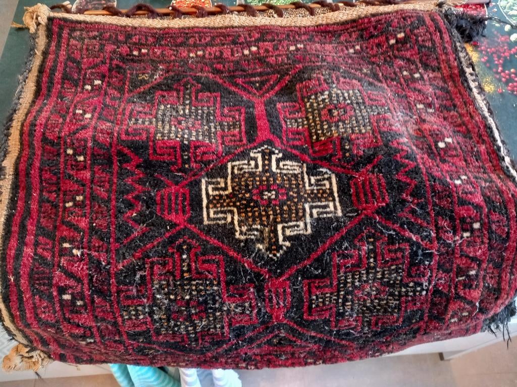 Vintage Perzische Kamelen- Zadeltas - Handgeweven uit Iran, Antiek en Kunst, Ophalen of Verzenden