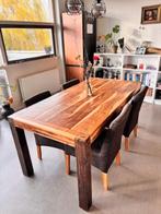 Massief Houten Tafel (180 x 90 cm), Huis en Inrichting, Tafels | Eettafels, Ophalen, 50 tot 100 cm, Zo goed als nieuw, Vijf personen of meer