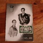 Herdenkkaart kerkelijk huwelijk 19 april 1956 grace kelly, Verzamelen, Koninklijk Huis en Royalty, Ophalen of Verzenden, Kaart, Foto of Prent