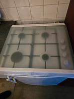 Gasfornuis met 4 kookzones en glazen deksel, Witgoed en Apparatuur, Fornuizen, Ophalen, Gebruikt, 60 cm of meer, 4 kookzones