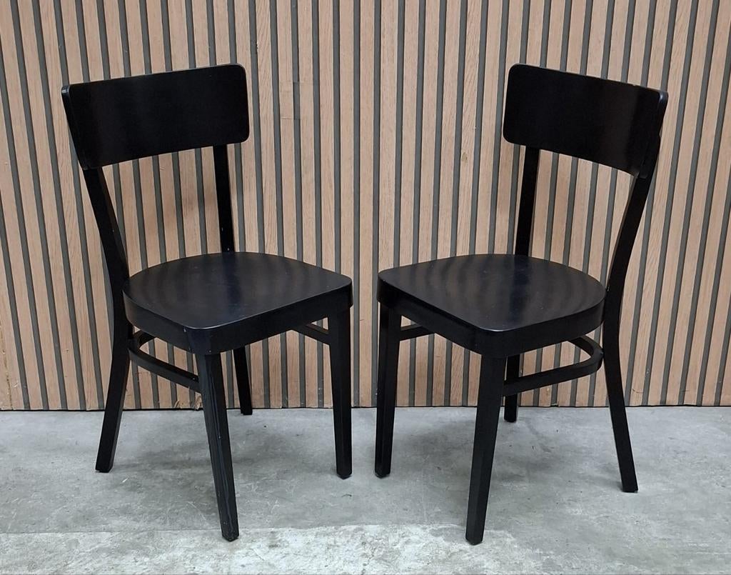 1 x cafestoelen zwart cafe stoelen hout Thonet bistro, Huis en Inrichting, Stoelen, Zwart, Ophalen of Verzenden, Zo goed als nieuw