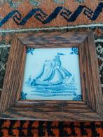 Makkumer Aardewerk Tegel met Schip, Ophalen of Verzenden