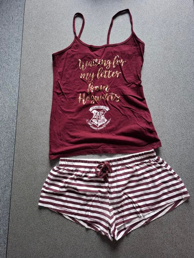 Bordeauxrode pyjama Harry Potter, Ophalen of Verzenden, Zo goed als nieuw, Maat 38/40 (M)