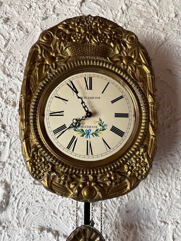 Antieke Louis Jaquine S.T. Etienne wandklok, Antiek en Kunst, Ophalen