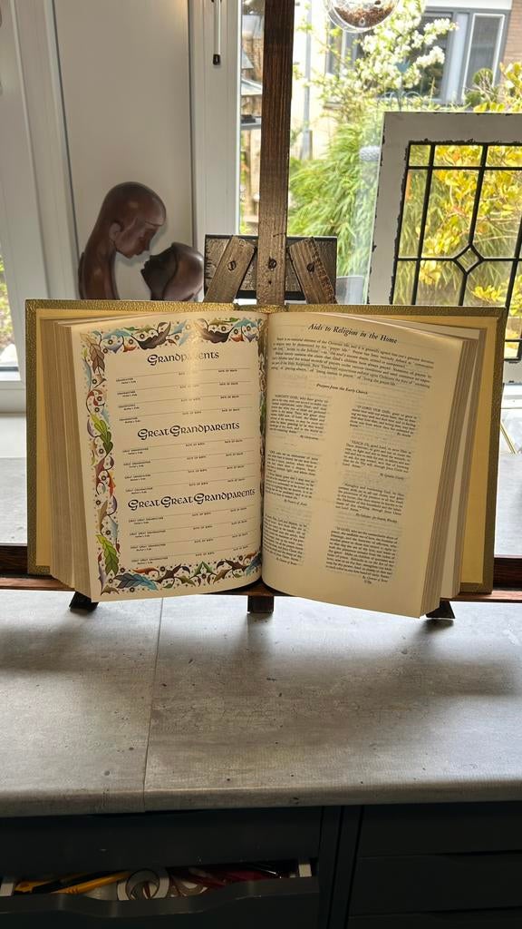 Opklap boekenstandaard hout, 68 cm hoog, Ophalen of Verzenden