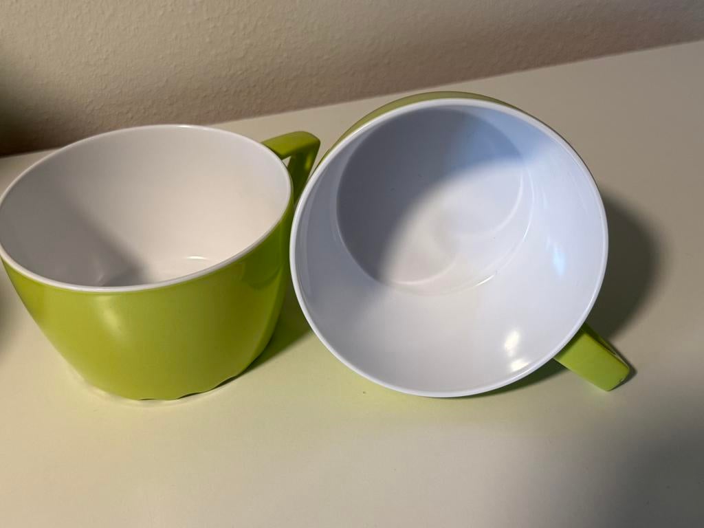 Mepal lime groen soepkom / vleesdoos / onderzetter, Ophalen of Verzenden, Gebruikt
