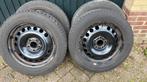 Set winterbanden op 16 inch stalen velg (Opel), Ophalen, Gebruikt, 16 inch, Banden en Velgen