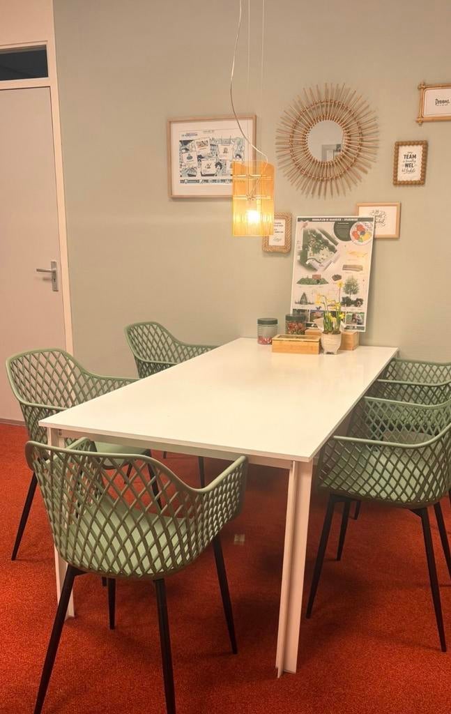 Moderne eettafel/kantoortafel 180x80cm, Huis en Inrichting, Tafels | Eettafels, Ophalen, Gebruikt, 50 tot 100 cm, Vijf personen of meer